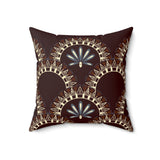 Nile Collection Throw Pillow, Modern Diasporic Art Decorative Cushion, Sophisticated Geometric Nature Patterned Home Decor