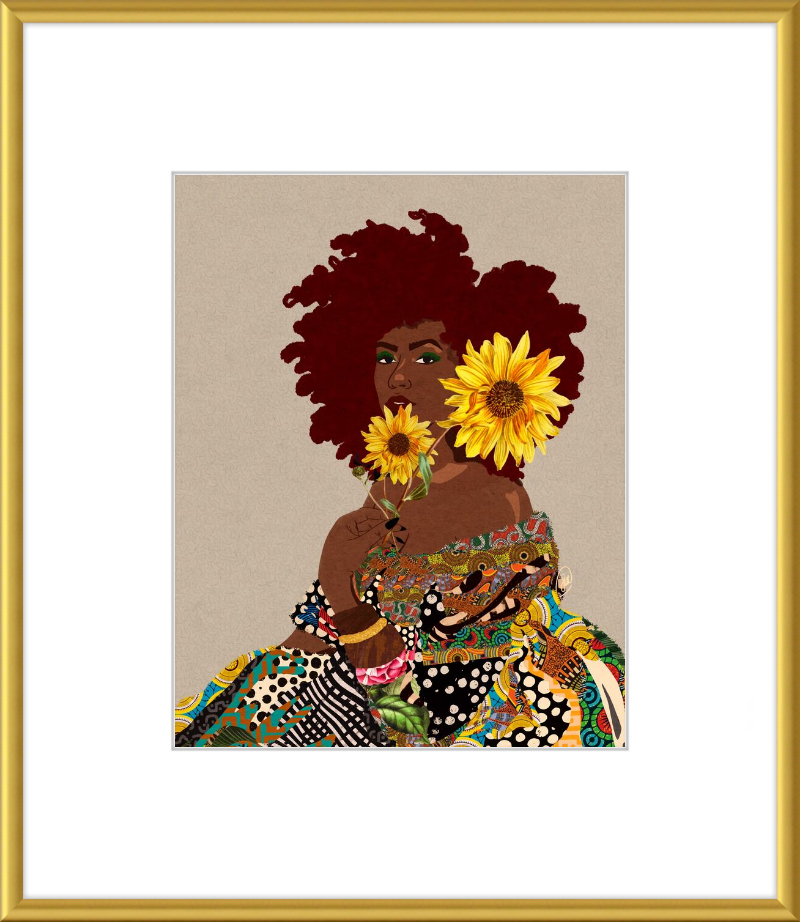 Limited Edition Framed Art Print Quilted Lady