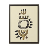Zaria Ivory Float Framed Matte Canvas Art