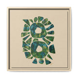 Abstract Green Mosaic Wall Art – Framed Matte Canvas