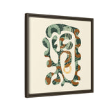 The Shape of Change - Cream- Float Framed Matte Canvas Art