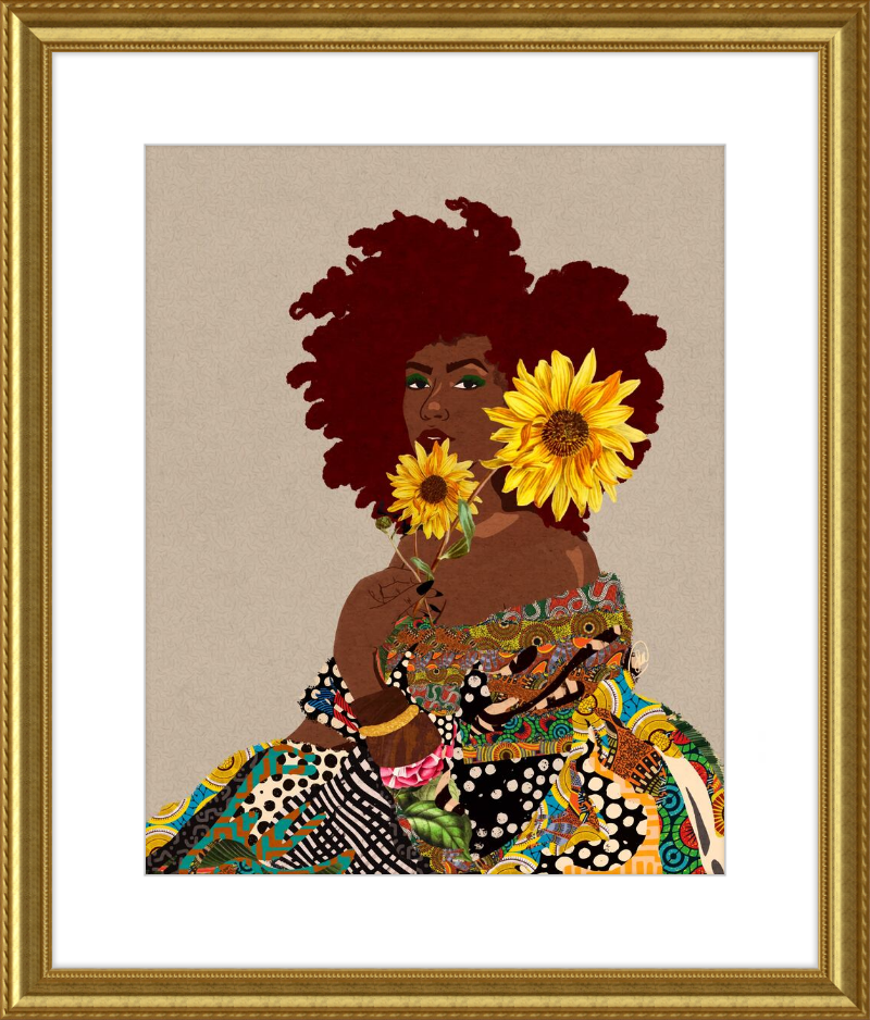 Limited Edition Framed Art Print Quilted Lady