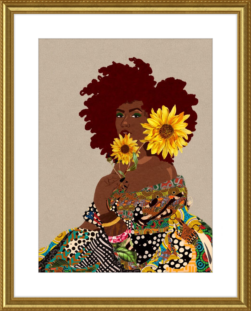 Limited Edition Framed Art Print Quilted Lady