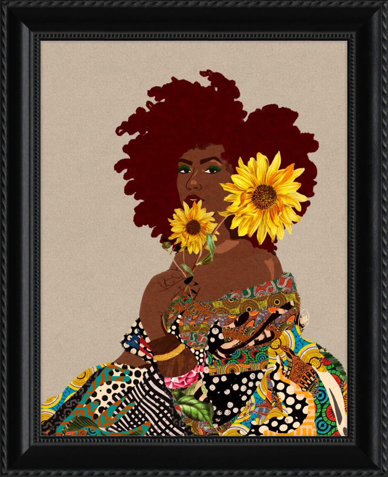 Limited Edition Framed Art Print Quilted Lady