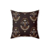 Egyptian Revival Heron Throw Pillow, Modern Diaspora Art Decor, Luxe Patterned Cushion for Elegant Living Rooms