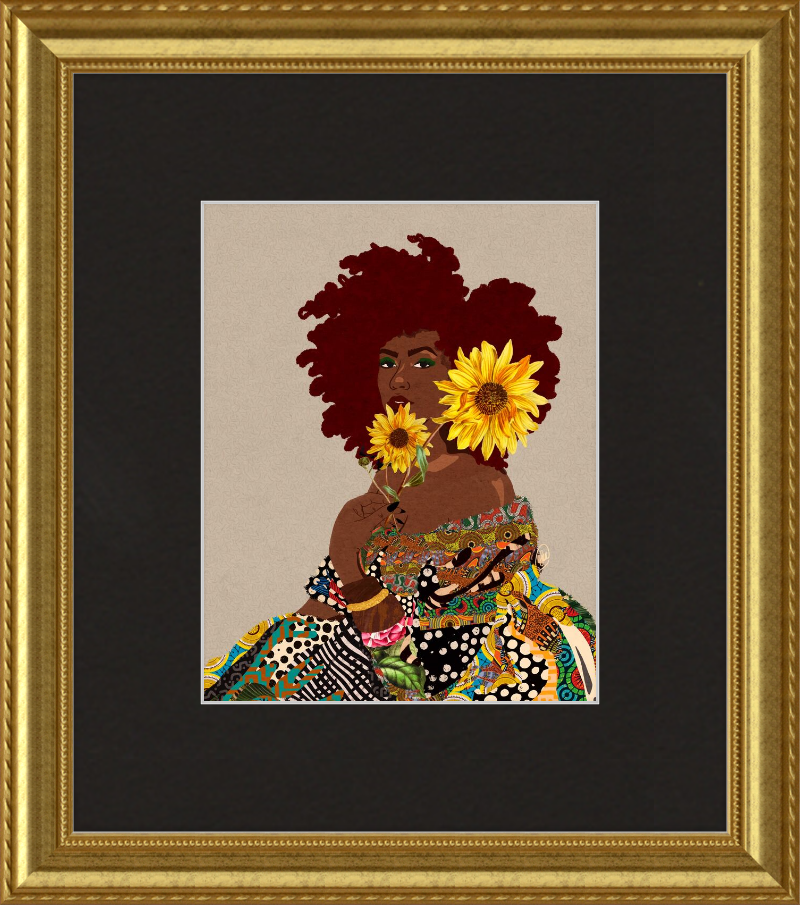 Limited Edition Framed Art Print Quilted Lady