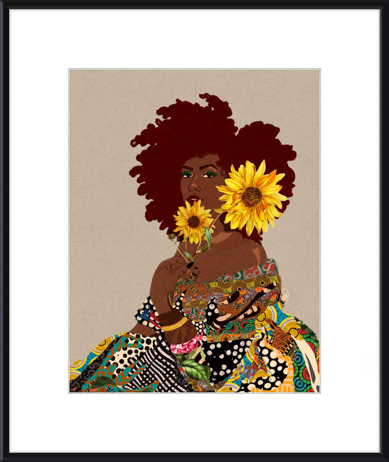 Limited Edition Framed Art Print Quilted Lady