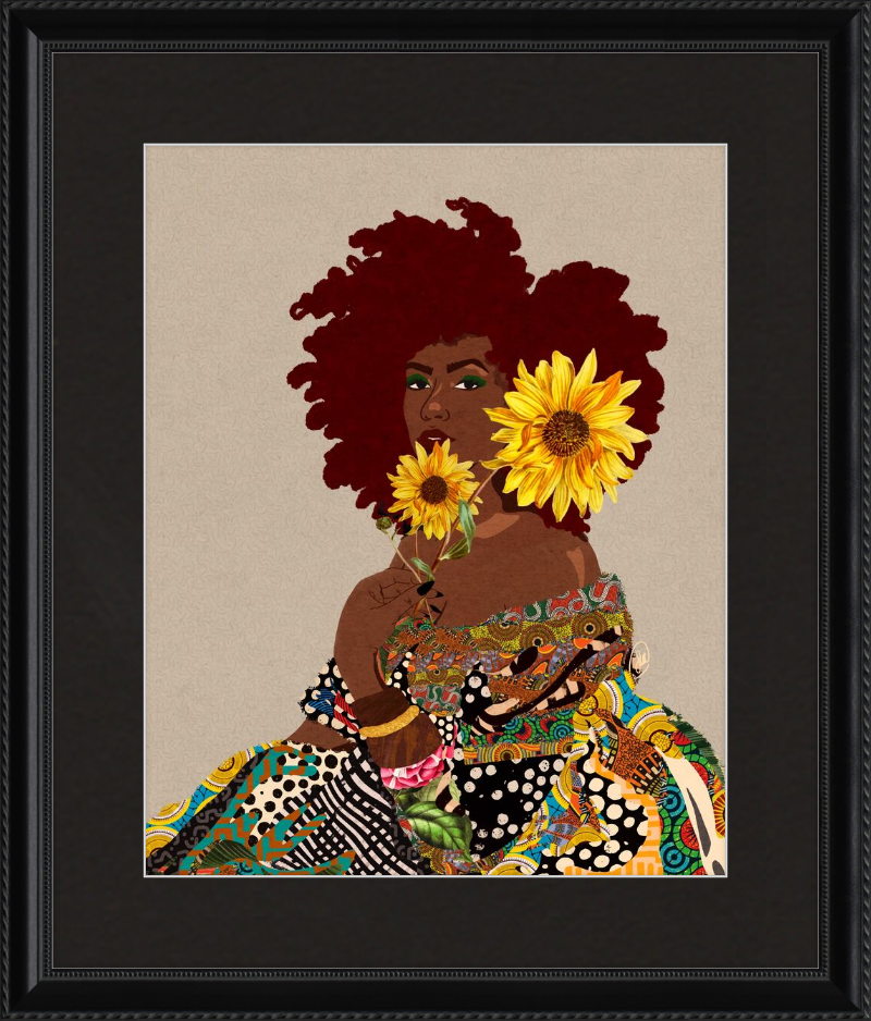 Limited Edition Framed Art Print Quilted Lady