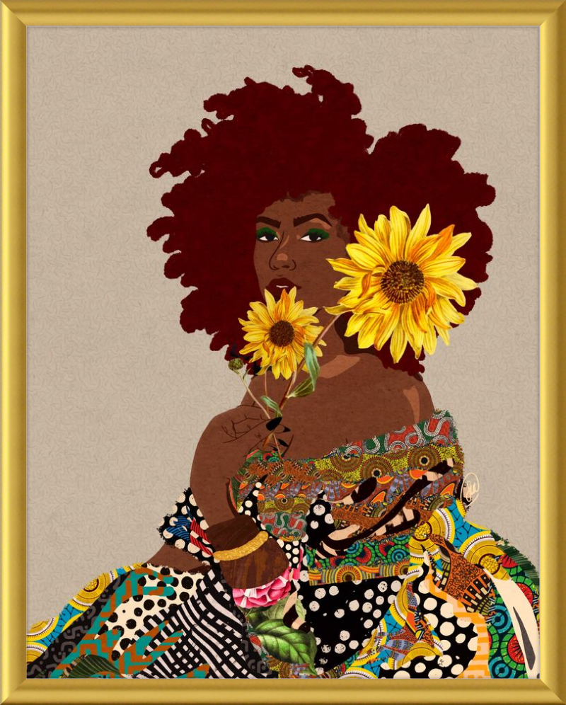 Limited Edition Framed Art Print Quilted Lady