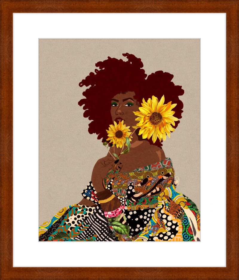 Limited Edition Framed Art Print Quilted Lady