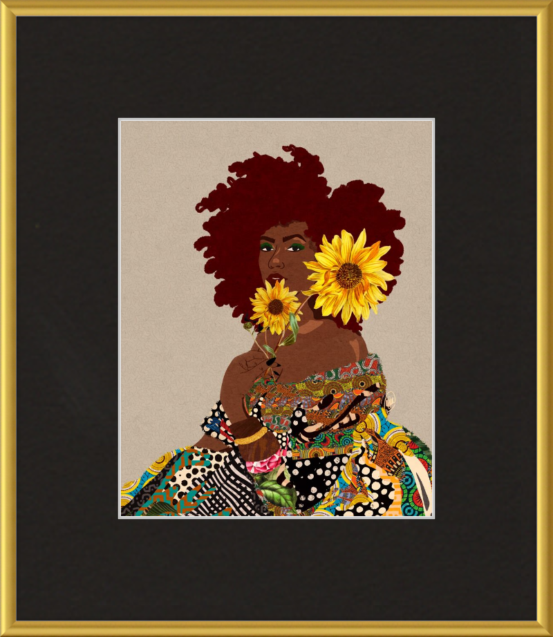 Limited Edition Framed Art Print Quilted Lady