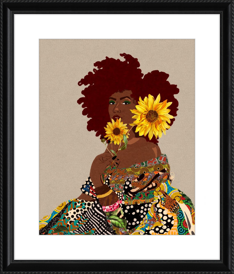 Limited Edition Framed Art Print Quilted Lady