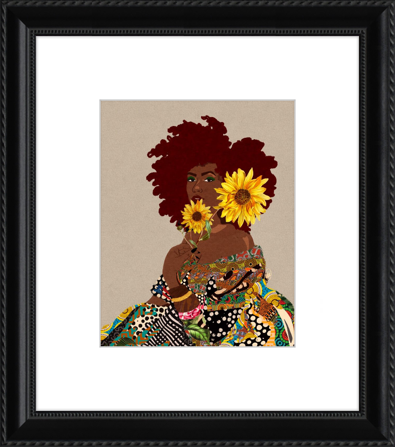 Limited Edition Framed Art Print Quilted Lady