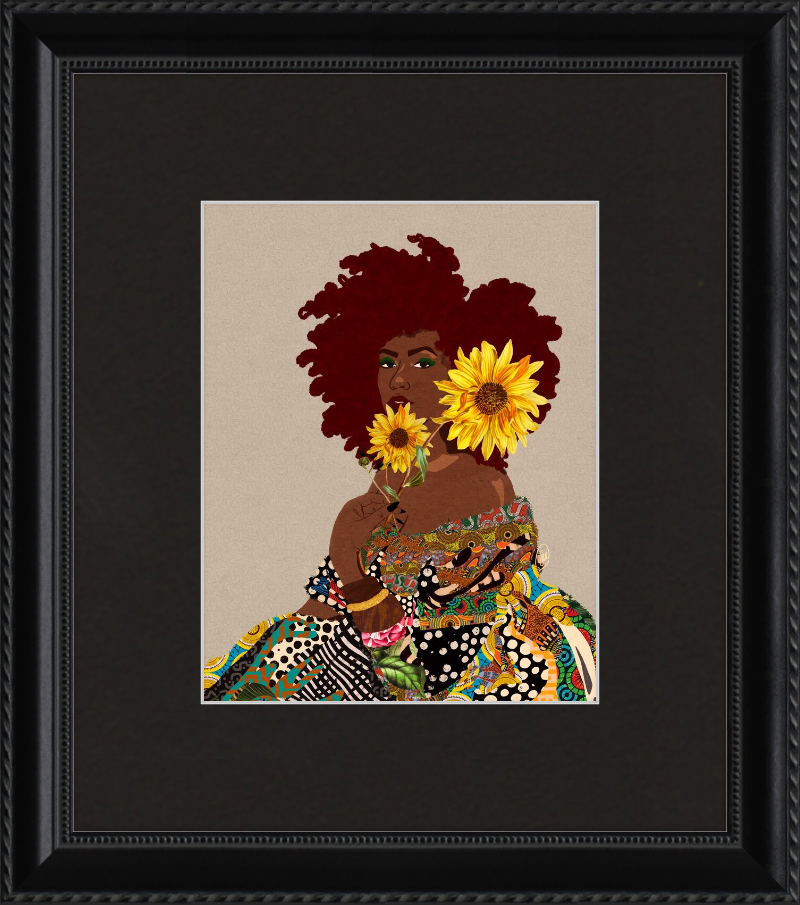Limited Edition Framed Art Print Quilted Lady